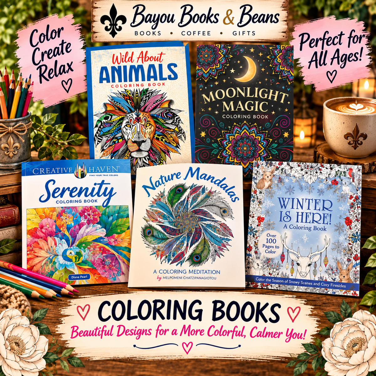 ADULT COLORING BOOKS