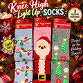 KNEE-HIGH LIGHT-UP CHRISTMAS SOCKS!