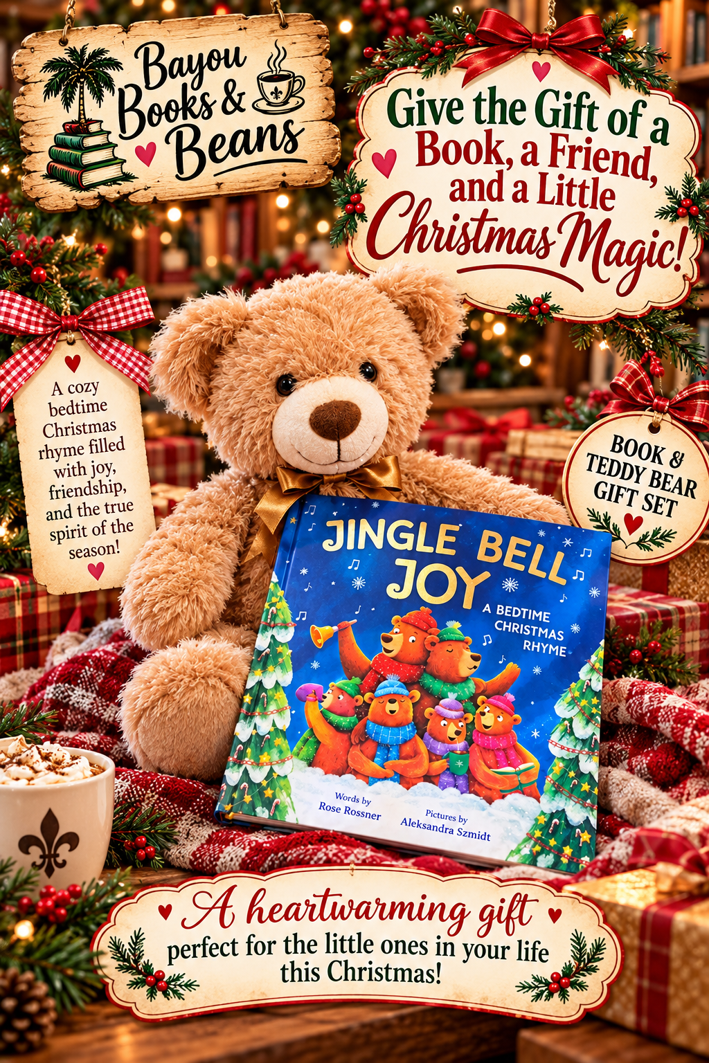 JINGLE BELL JOY ~ BEAR & A BOOK