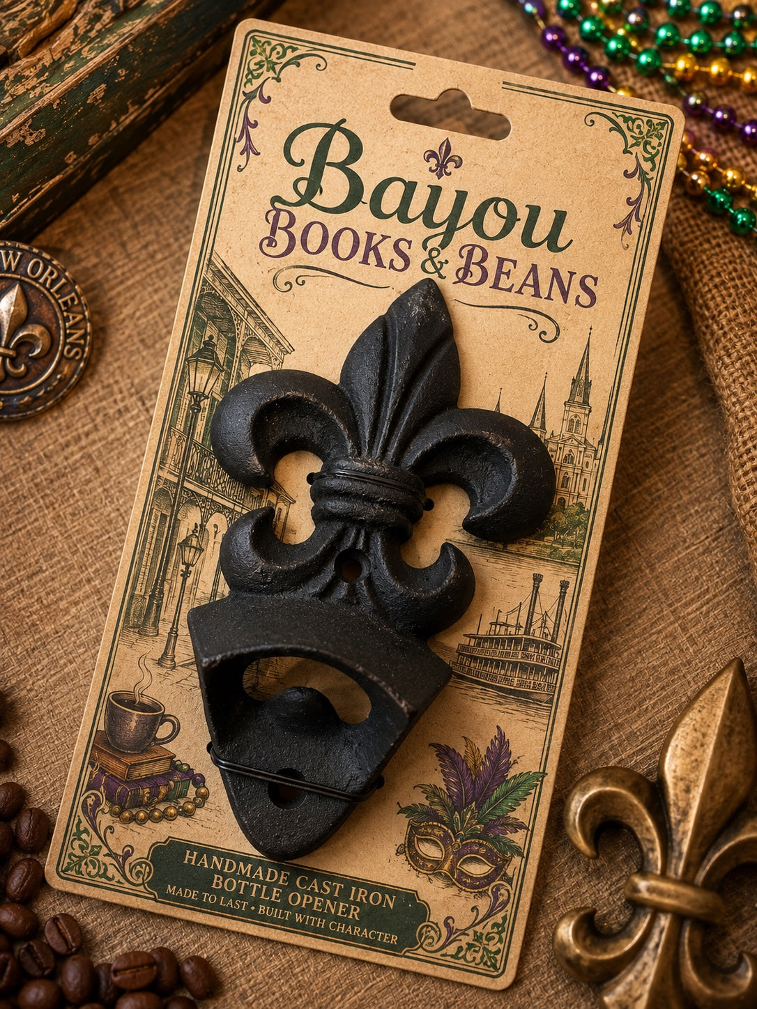 Cast Iron Fleur De Lis Bottle Opener