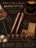 Bayou Books and Beans Rose Gold Stylus Pen