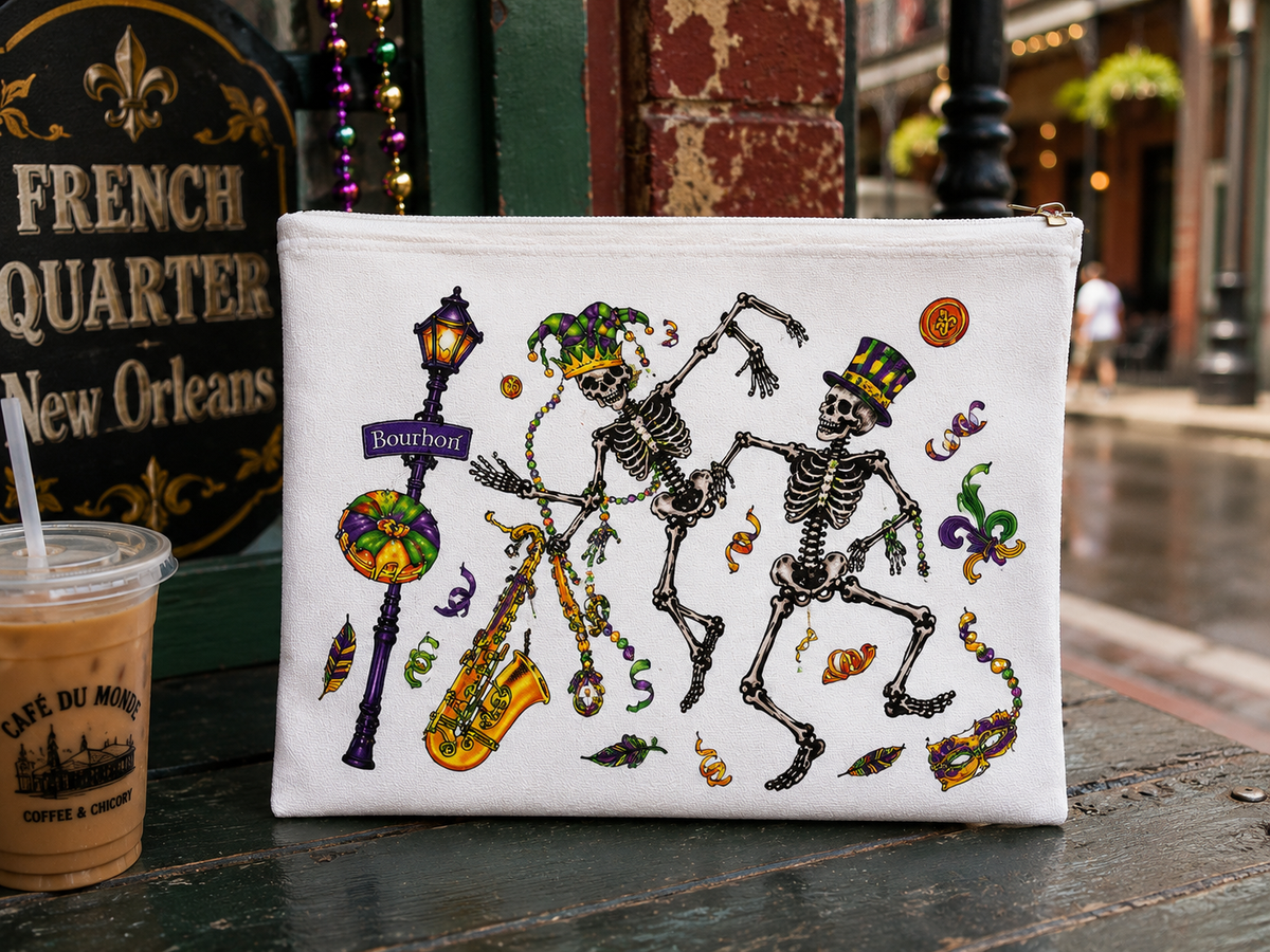 Mardi Gras Zipper Bags