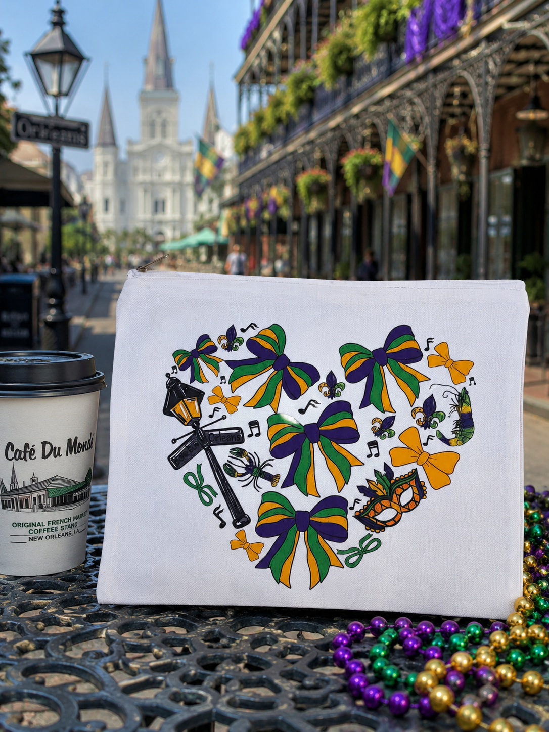Mardi Gras Zipper Bags