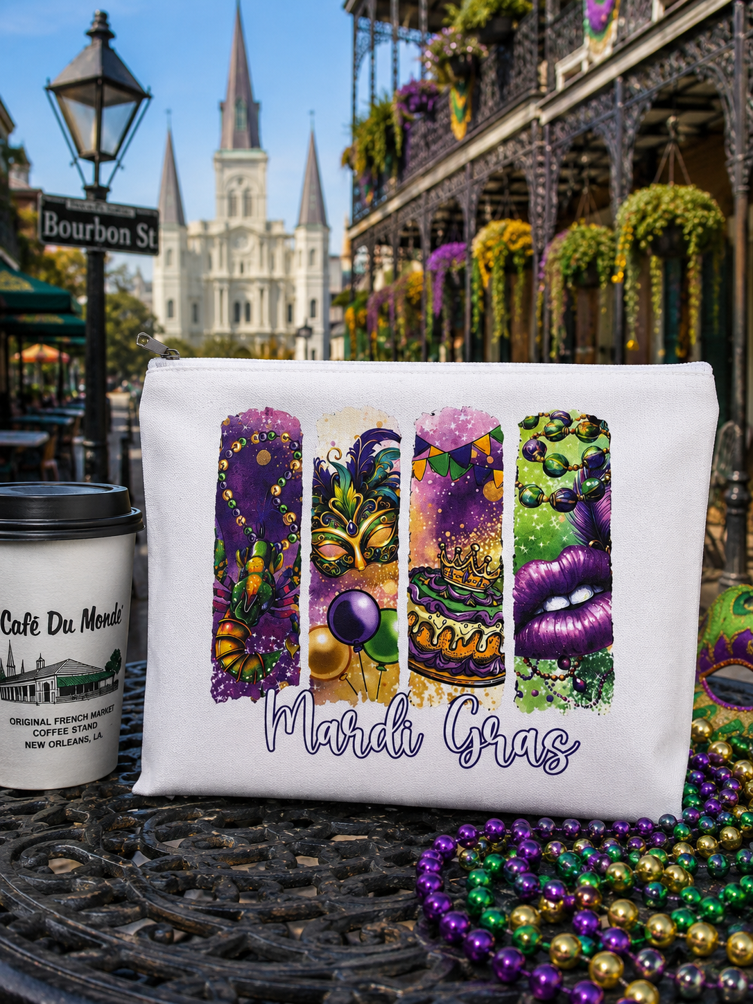 Mardi Gras Zipper Bags