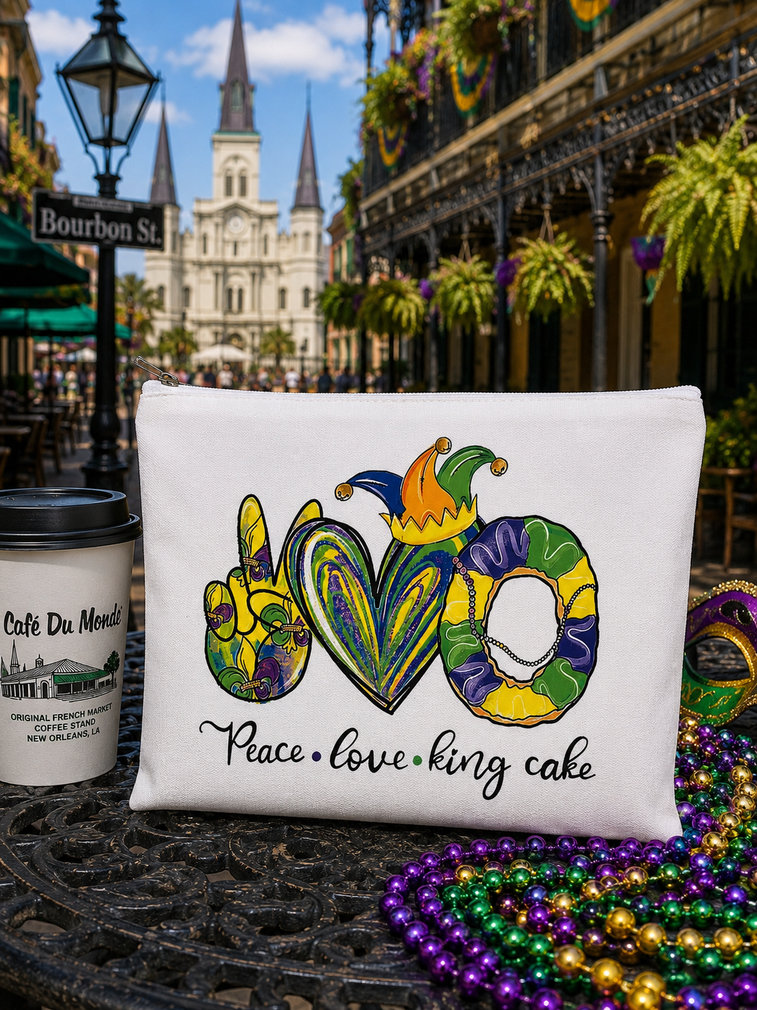 Mardi Gras Zipper Bags