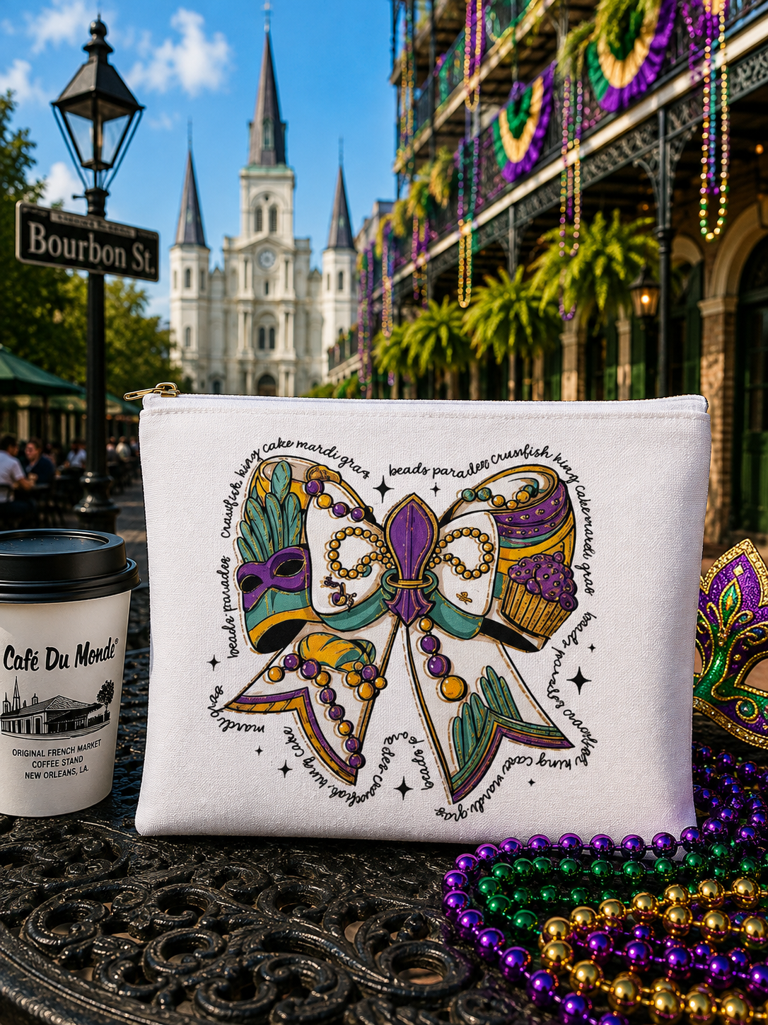 Mardi Gras Zipper Bags