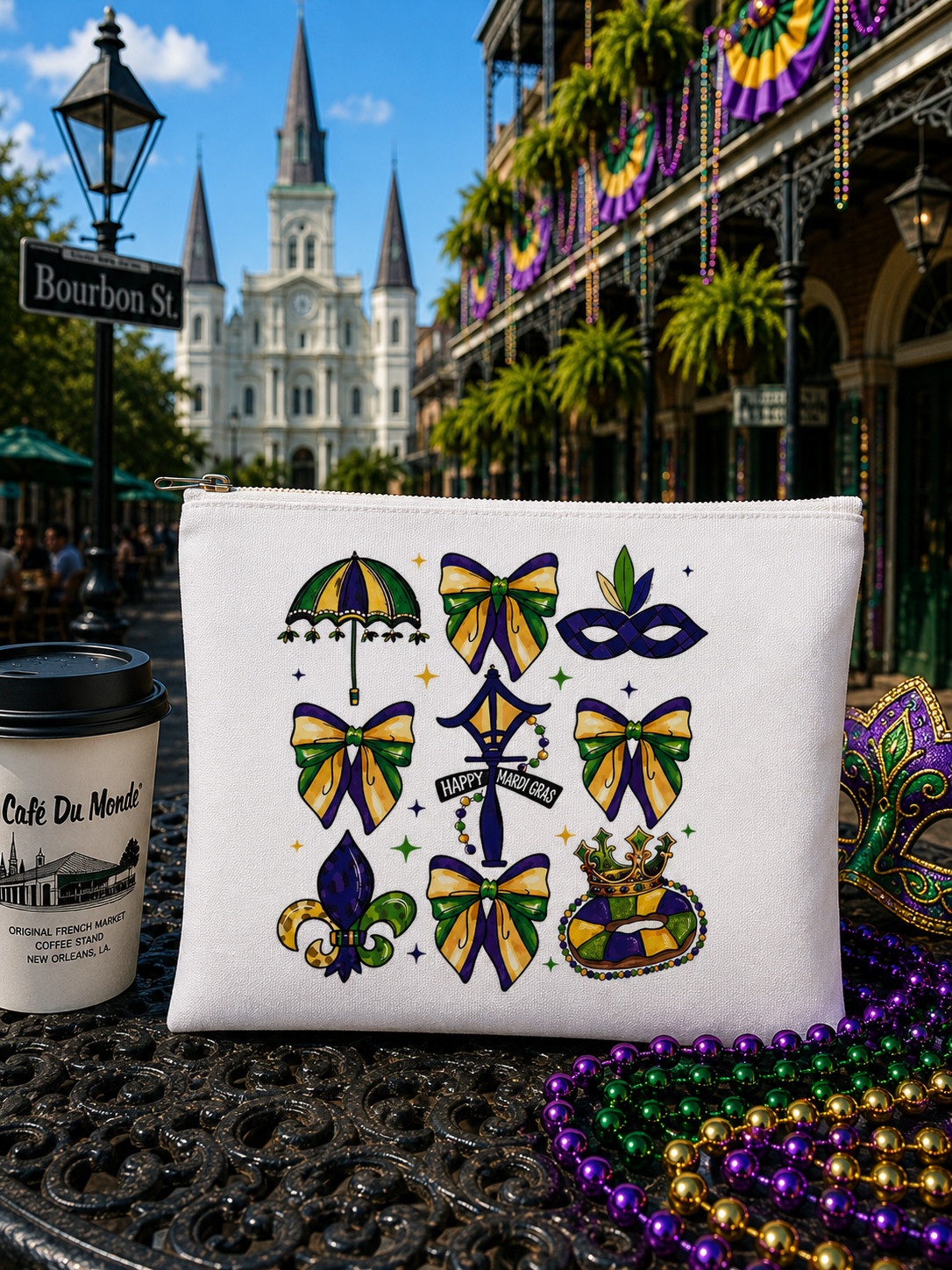 Mardi Gras Zipper Bags