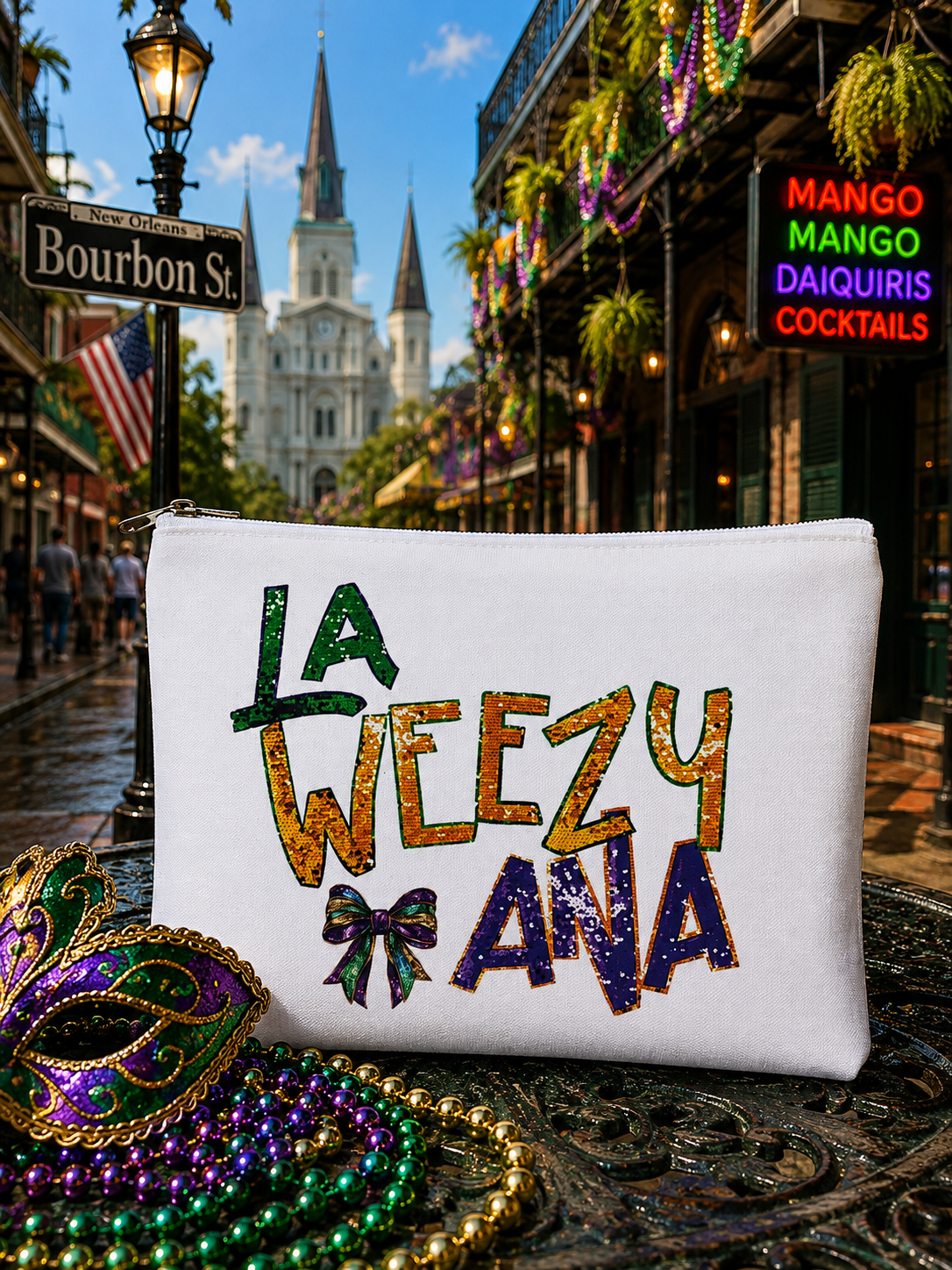 Mardi Gras Zipper Bags