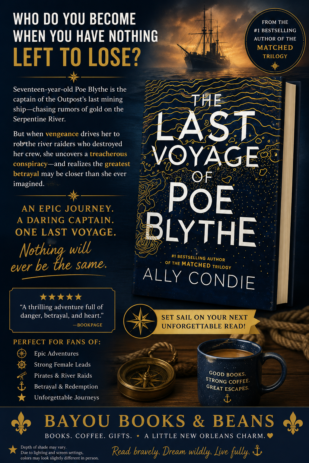 ⚓📚 THE LAST VOYAGE OF POE BLYTHE 📚⚓
By Ally Condie