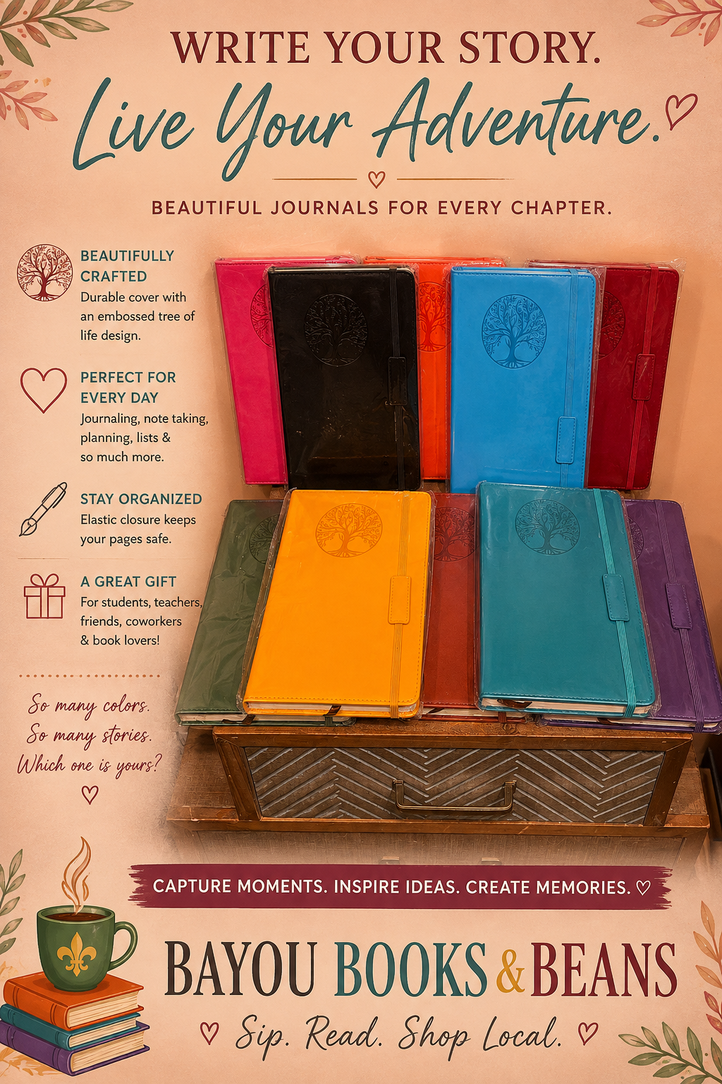 Top Tree of Life Journal with Closure Strap