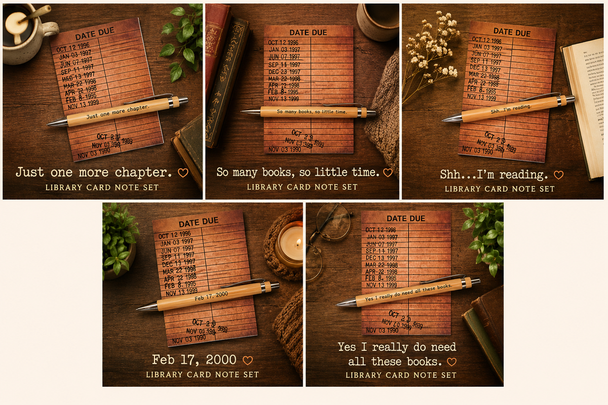 Library Pocket Notebook & Pen set