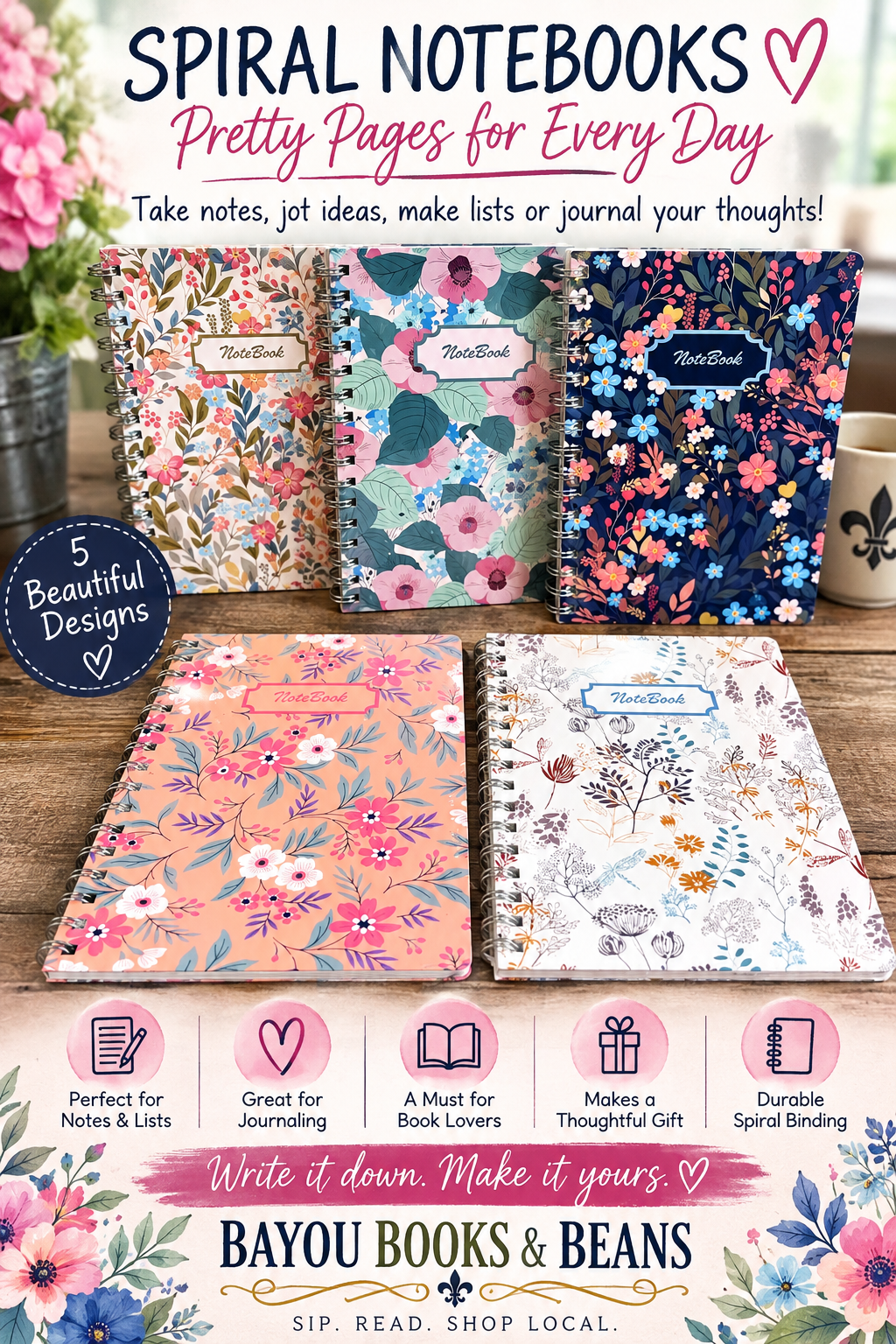 Floral Notebooks