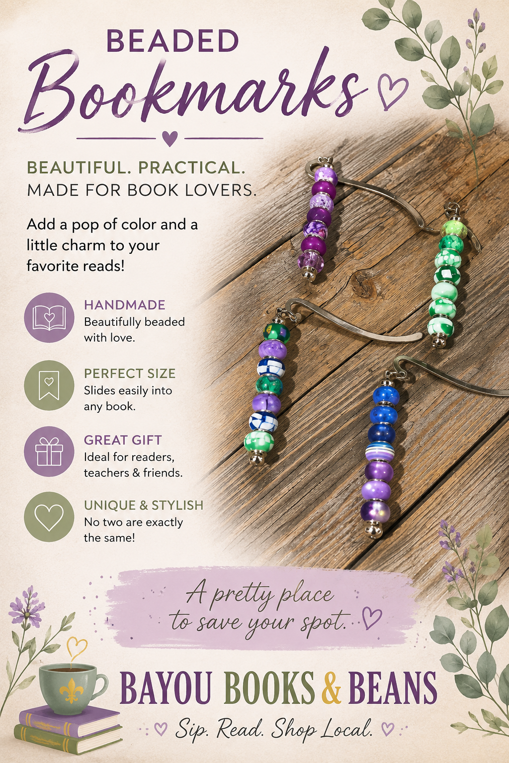 Handmade Beaded Bookmarks