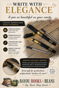 Elegant Black & Gold Pen w/refill