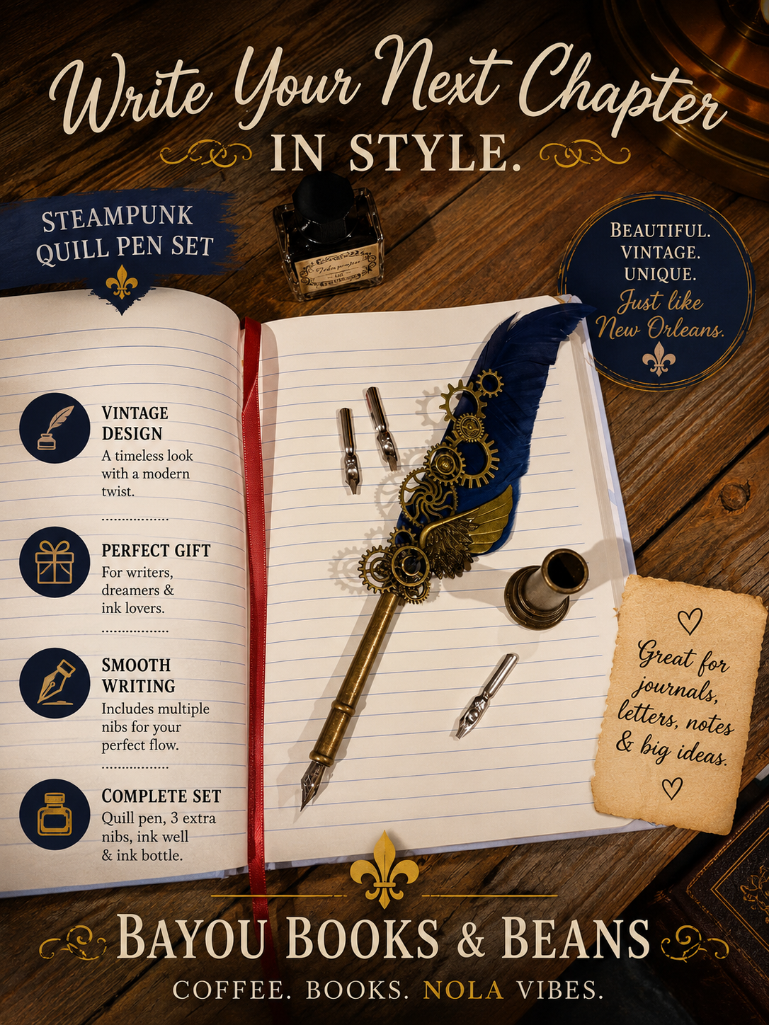 Steampunk Quill Set