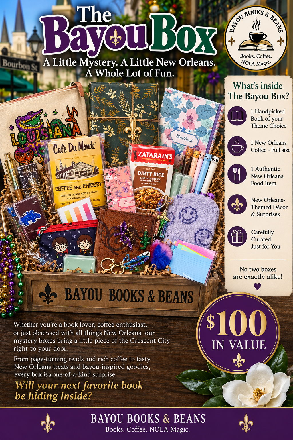 BAYOU BOXES $100.00