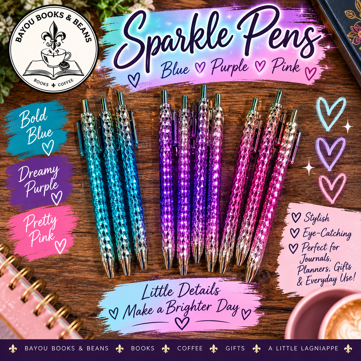 Sparkle Metallic Pens