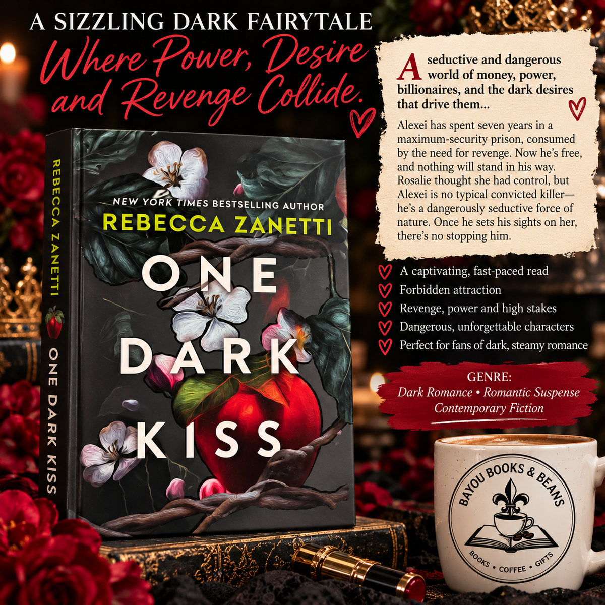 ONE DARK KISS by Rebecca Zanetti 🌹🖤