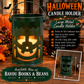 Halloween Candle Holder 8”x5” Metal