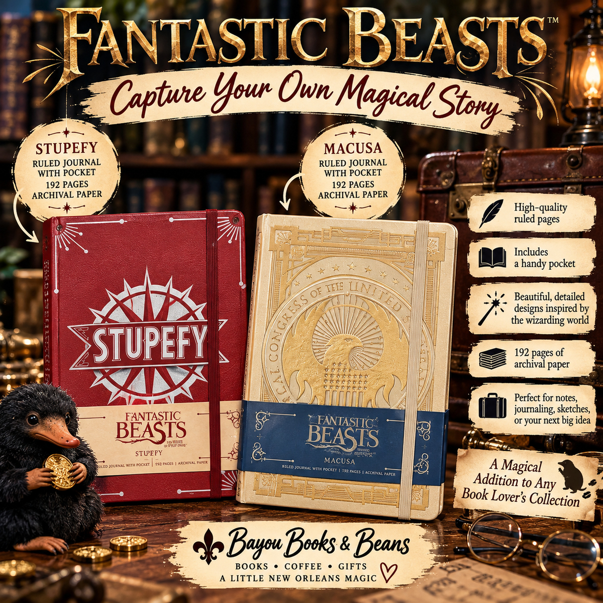 FANTASTIC BEASTS (HARRY POTTER SERIES) RULED JOURNALS